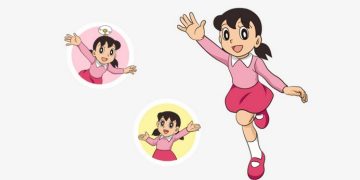 Đặc điểm dễ nhận dạng của Shizuka là đôi mắt to tròn